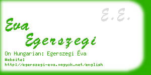 eva egerszegi business card